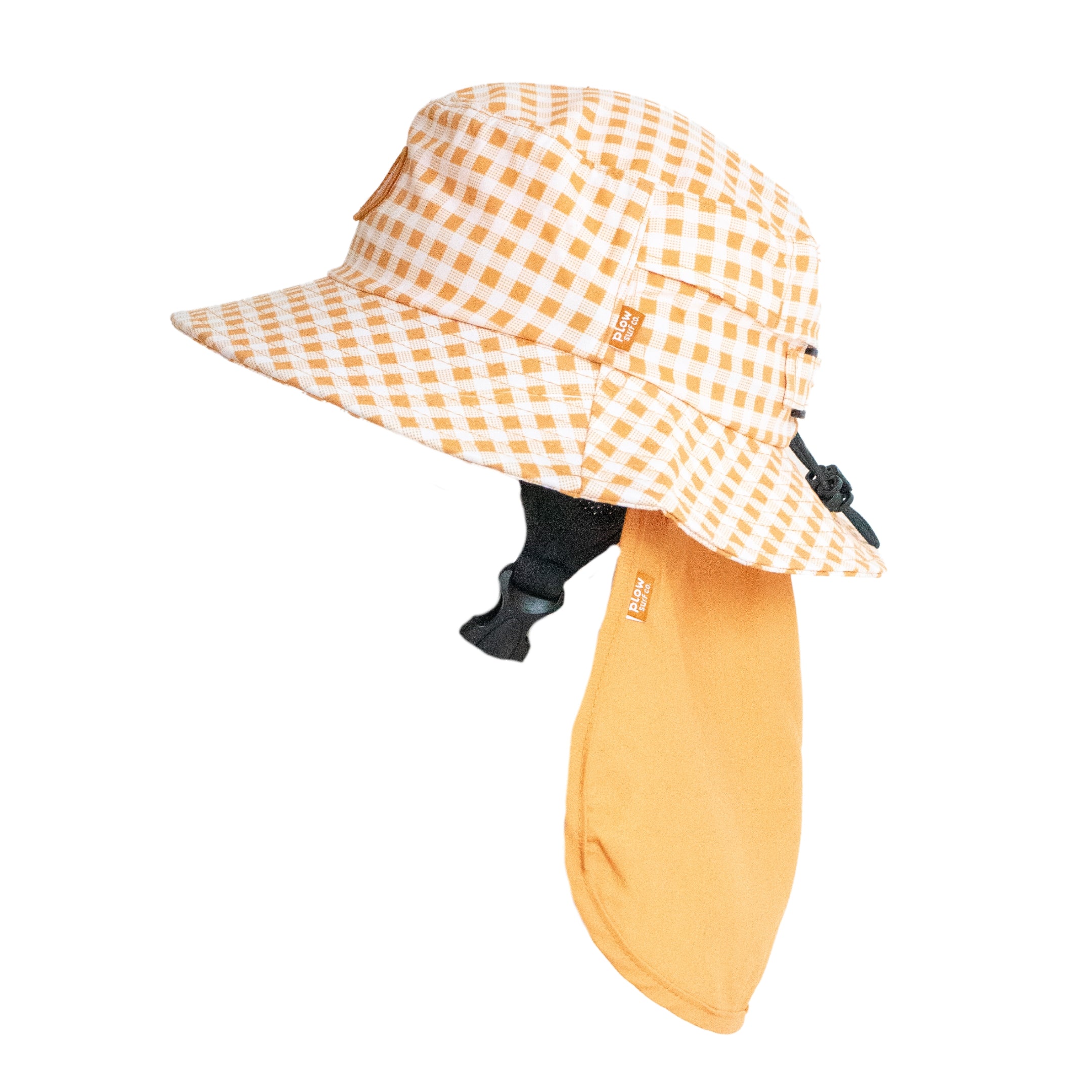 Orange Gingham Surf Hat