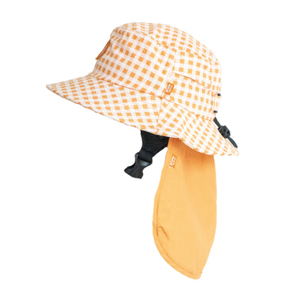 Orange Gingham Surf Hat