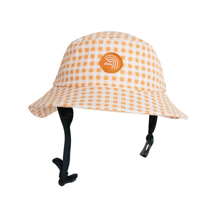 Orange Gingham Surf Hat