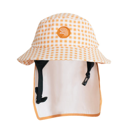 Orange Gingham Surf Hat