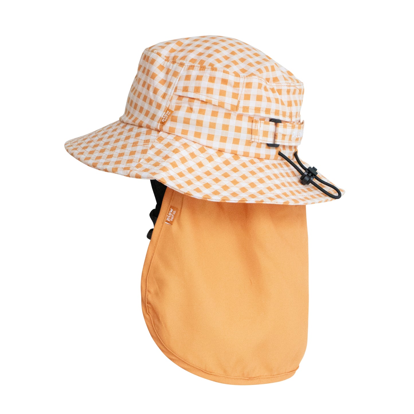 Orange Gingham Surf Hat