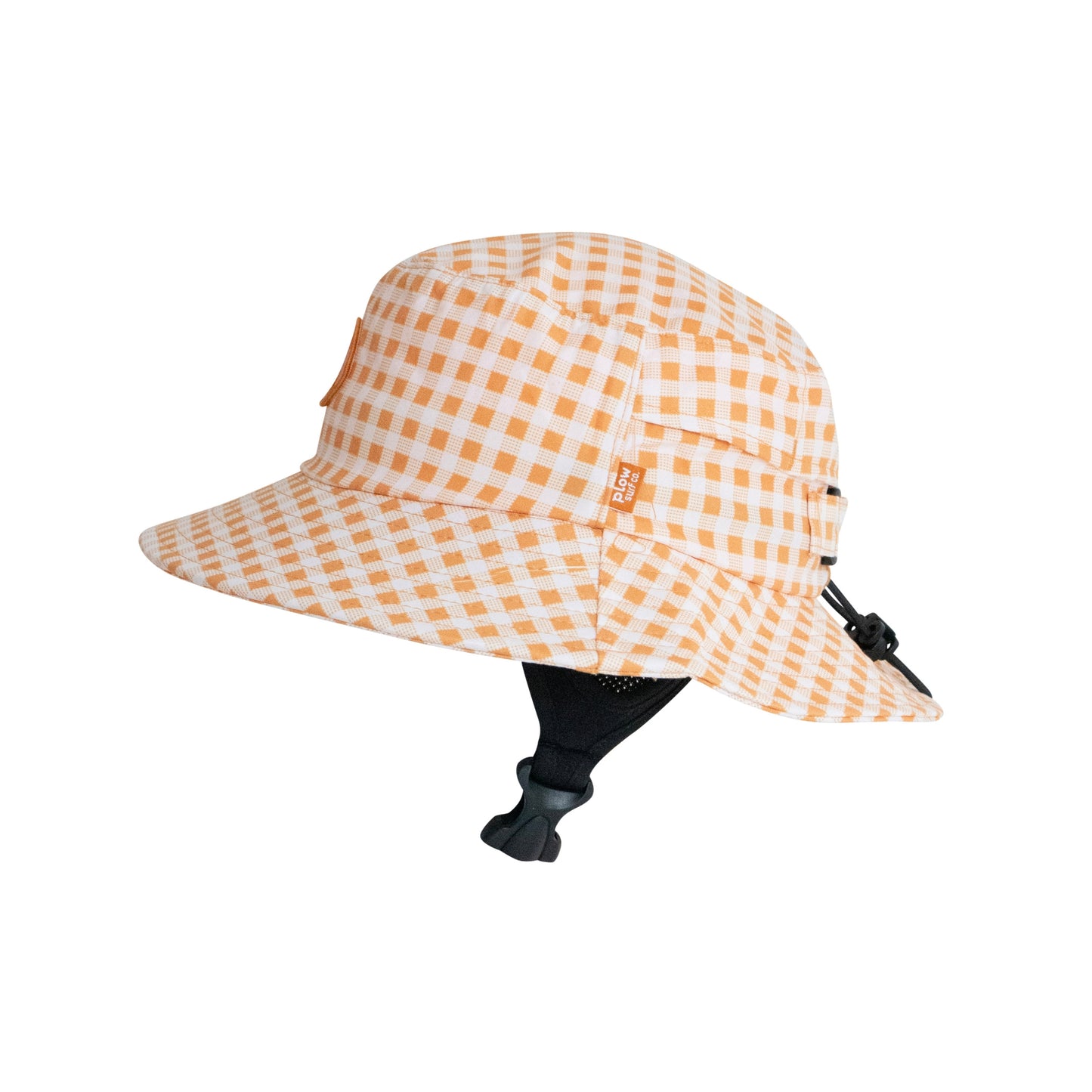 Orange Gingham Surf Hat